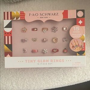 FAO Schwarz Glam Rings Set - Pink and Gold